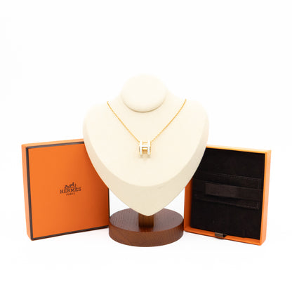 Pop H Pendant Necklace White Gold
