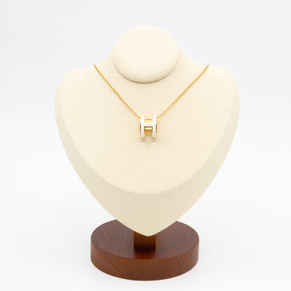 Pop H Pendant Necklace White Gold