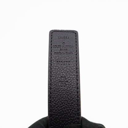 Initials Reversible Belt Monogram Black 75/30