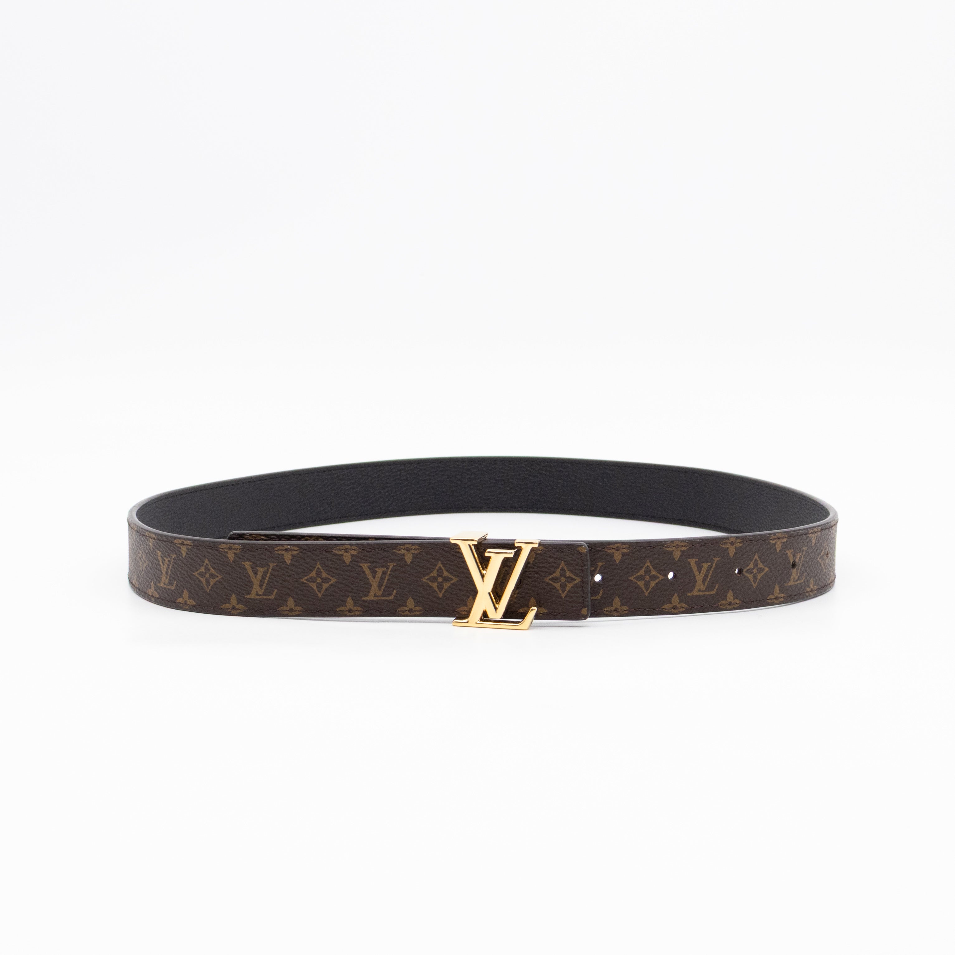 Initials Reversible Belt Monogram Black 75/30