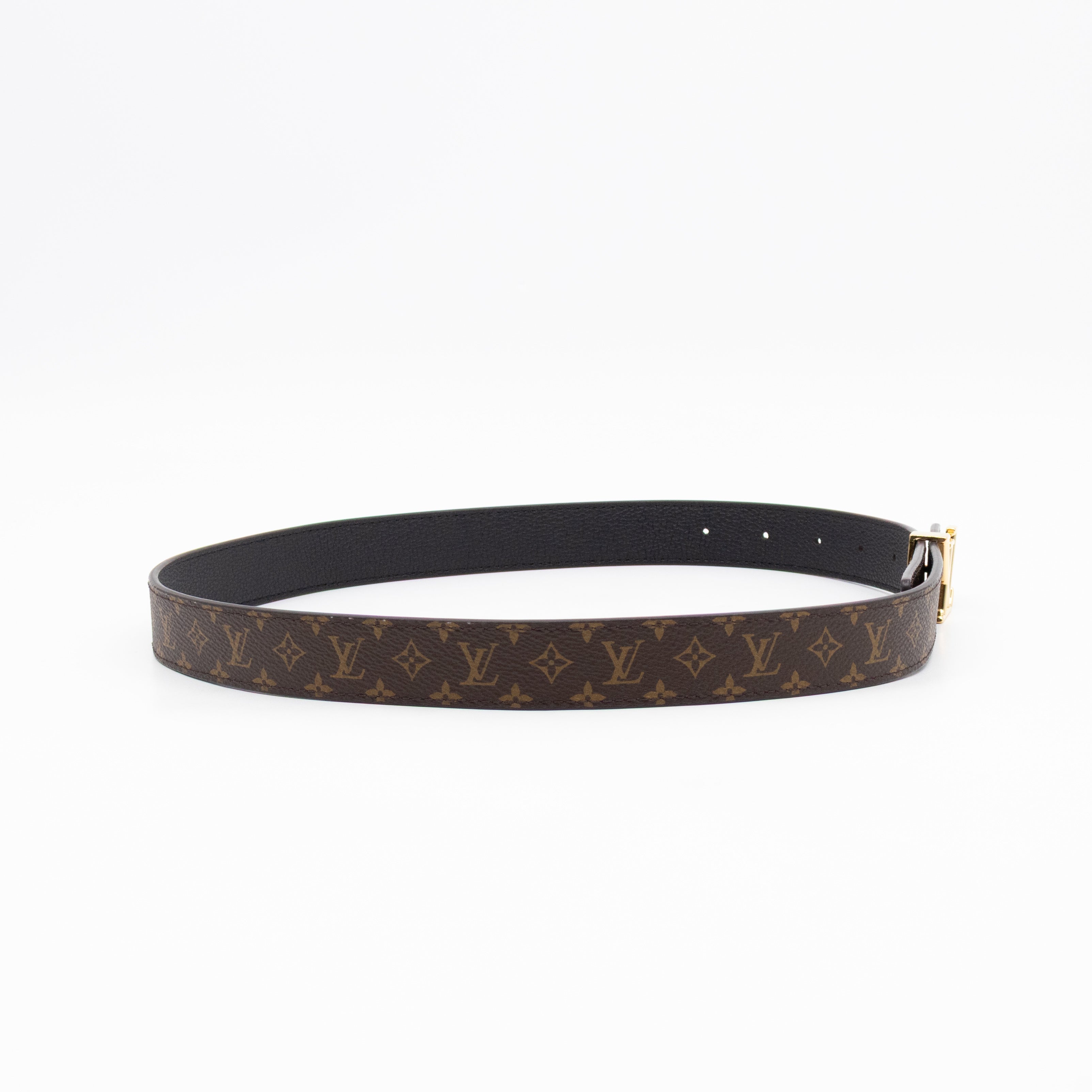 Initials Reversible Belt Monogram Black 75/30