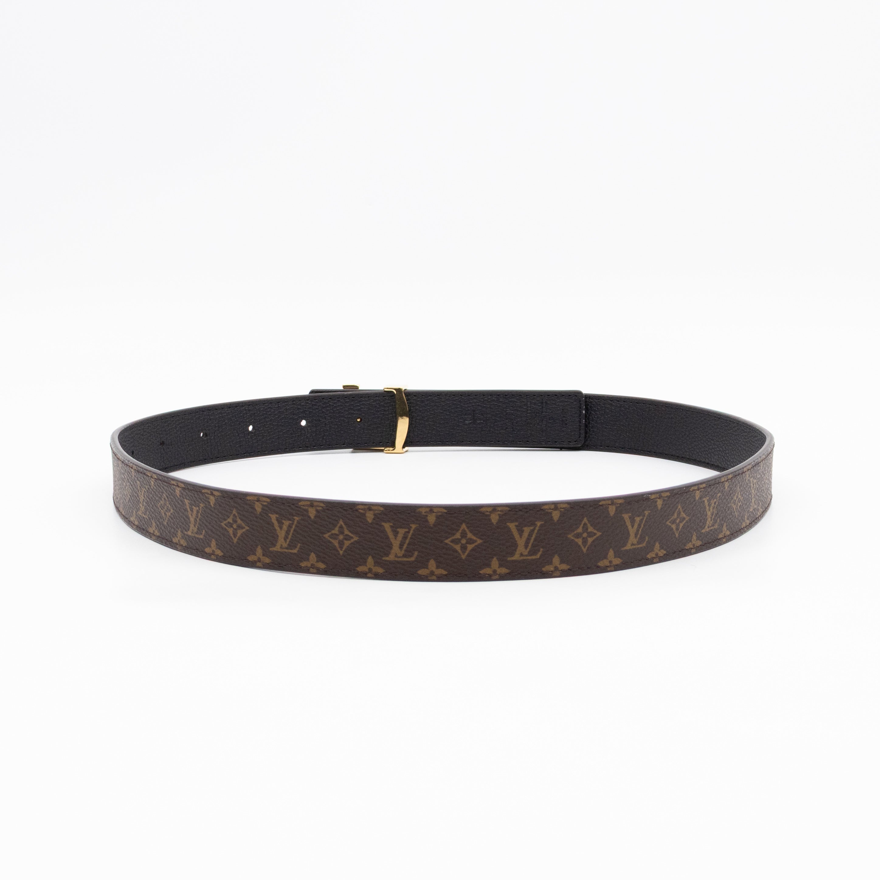 Initials Reversible Belt Monogram Black 75/30