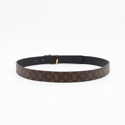 Initials Reversible Belt Monogram Black 75/30