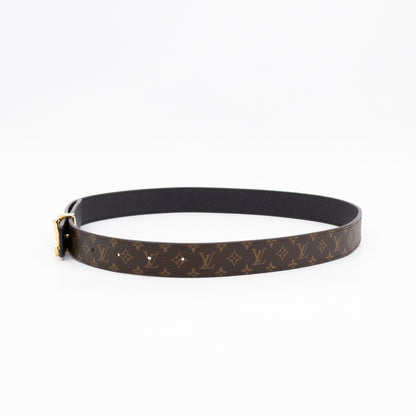 Initials Reversible Belt Monogram Black 75/30