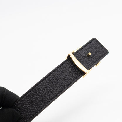 Initials Reversible Belt Monogram Black 75/30