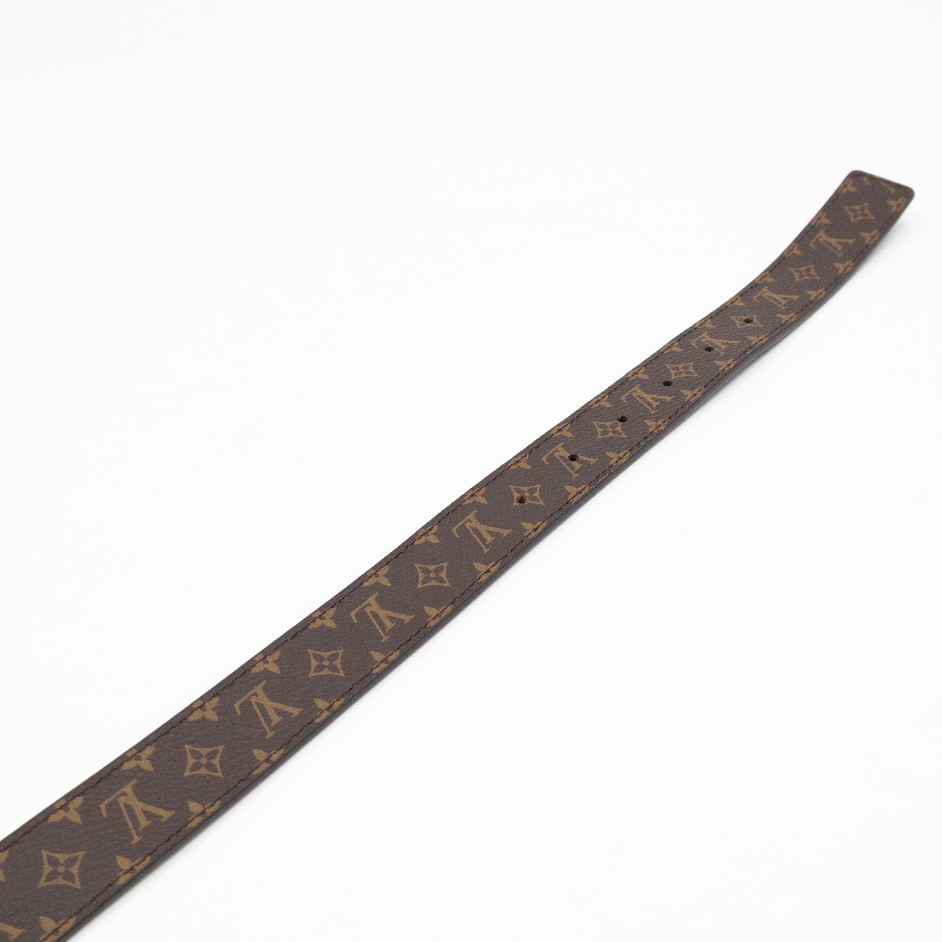 Initials Reversible Belt Monogram Black 75/30