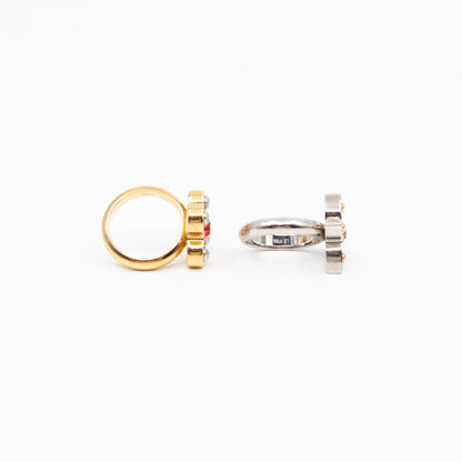Love Letters Timeless Ring Set M Silver Gold