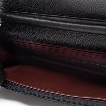 Classic Wallet On Chain Black Caviar Silver
