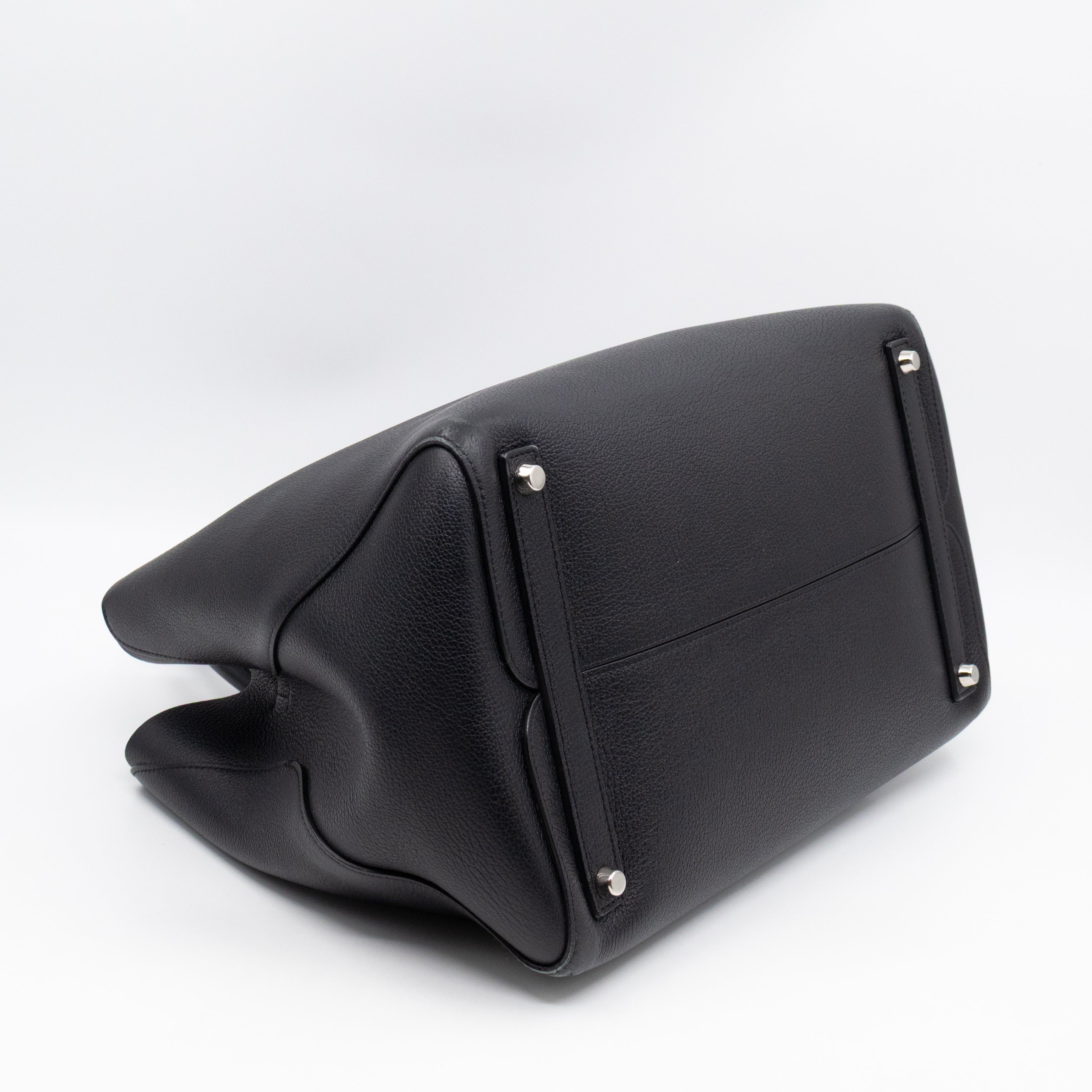 Open Bar Bag Black Leather