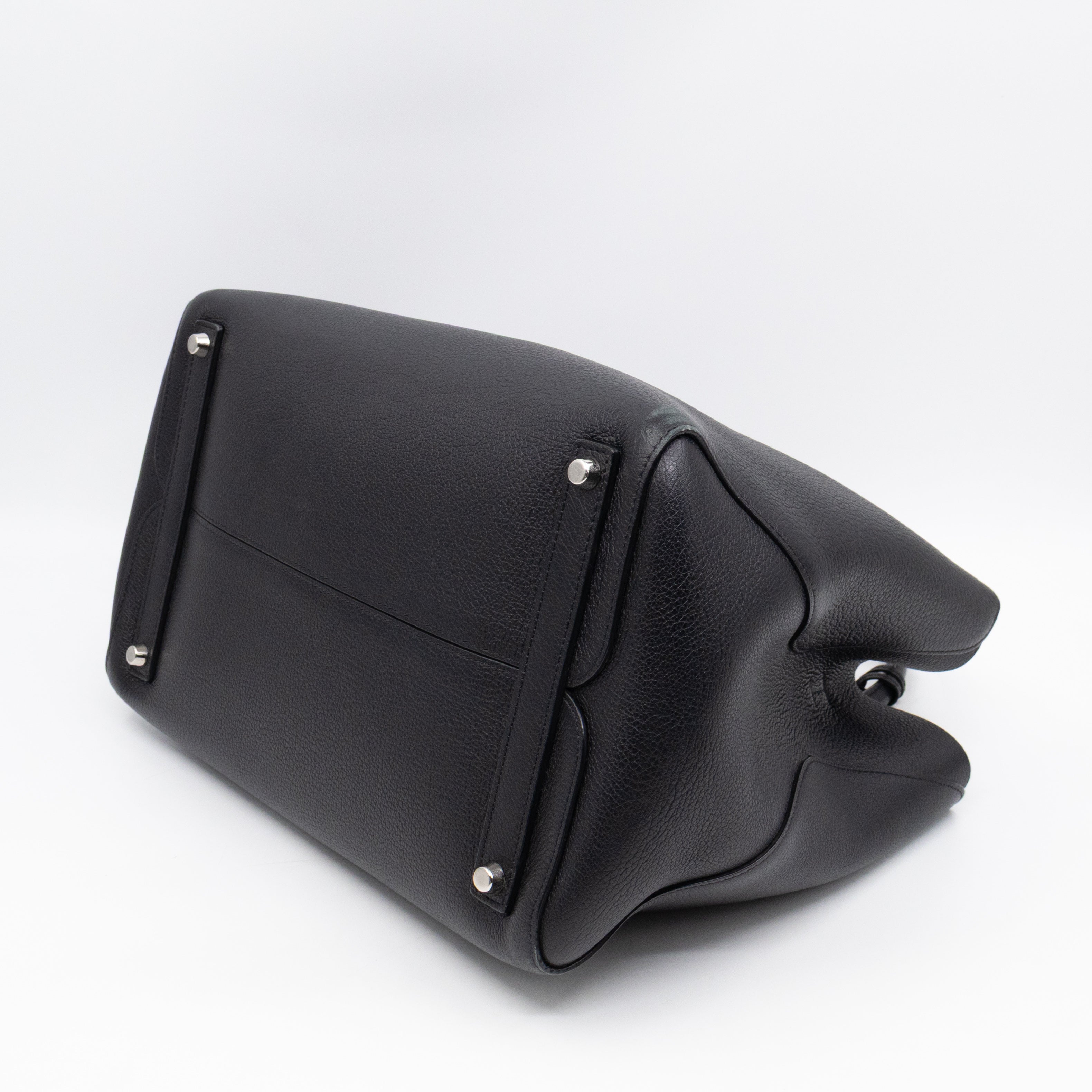 Open Bar Bag Black Leather