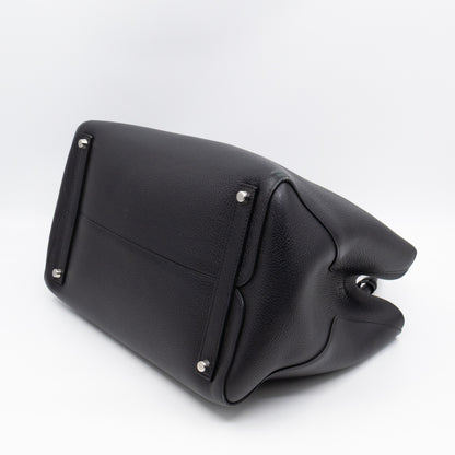 Open Bar Bag Black Leather