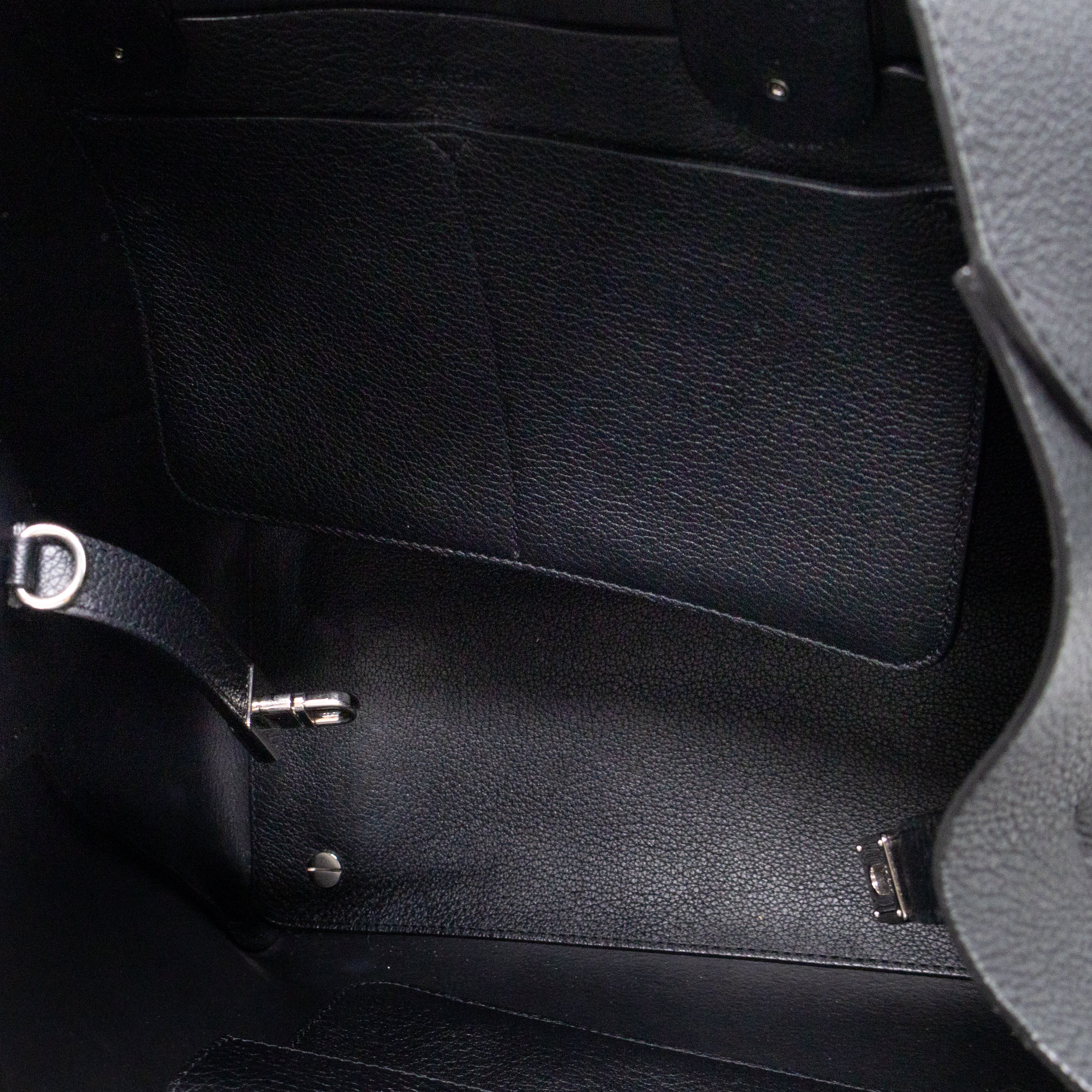 Open Bar Bag Black Leather