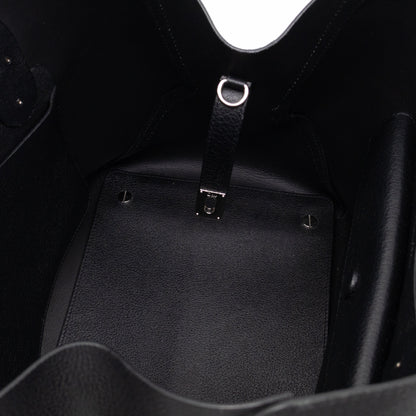 Open Bar Bag Black Leather