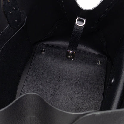 Open Bar Bag Black Leather