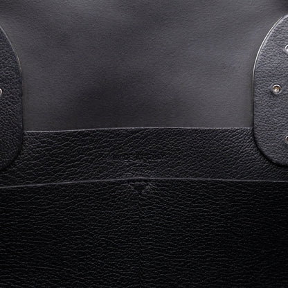 Open Bar Bag Black Leather