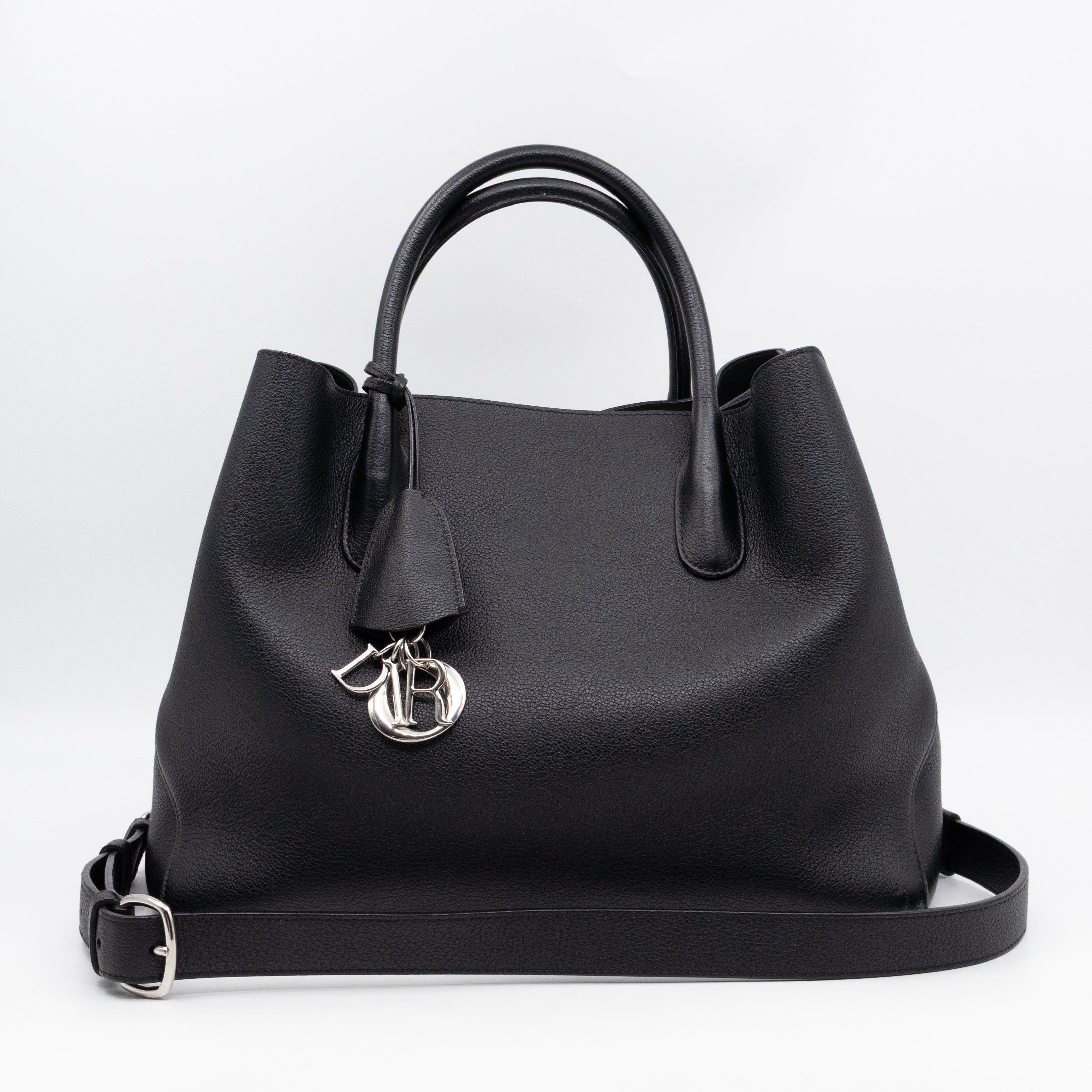 Open Bar Bag Black Leather
