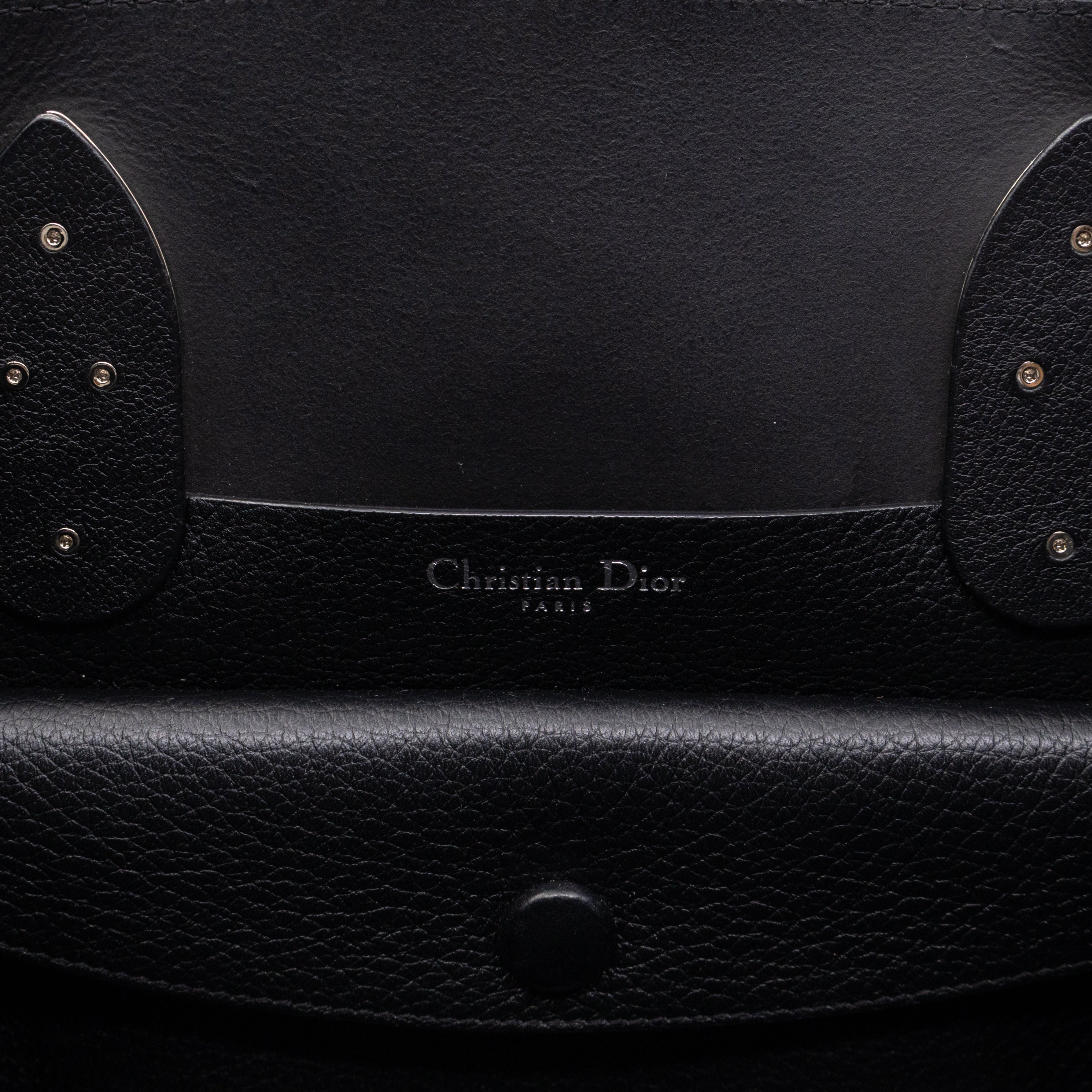 Christian Dior Open Bar Bag Black Leather – Queen Station