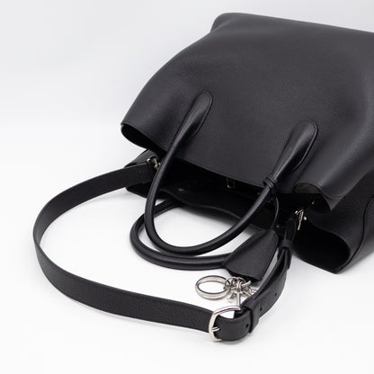 Open Bar Bag Black Leather