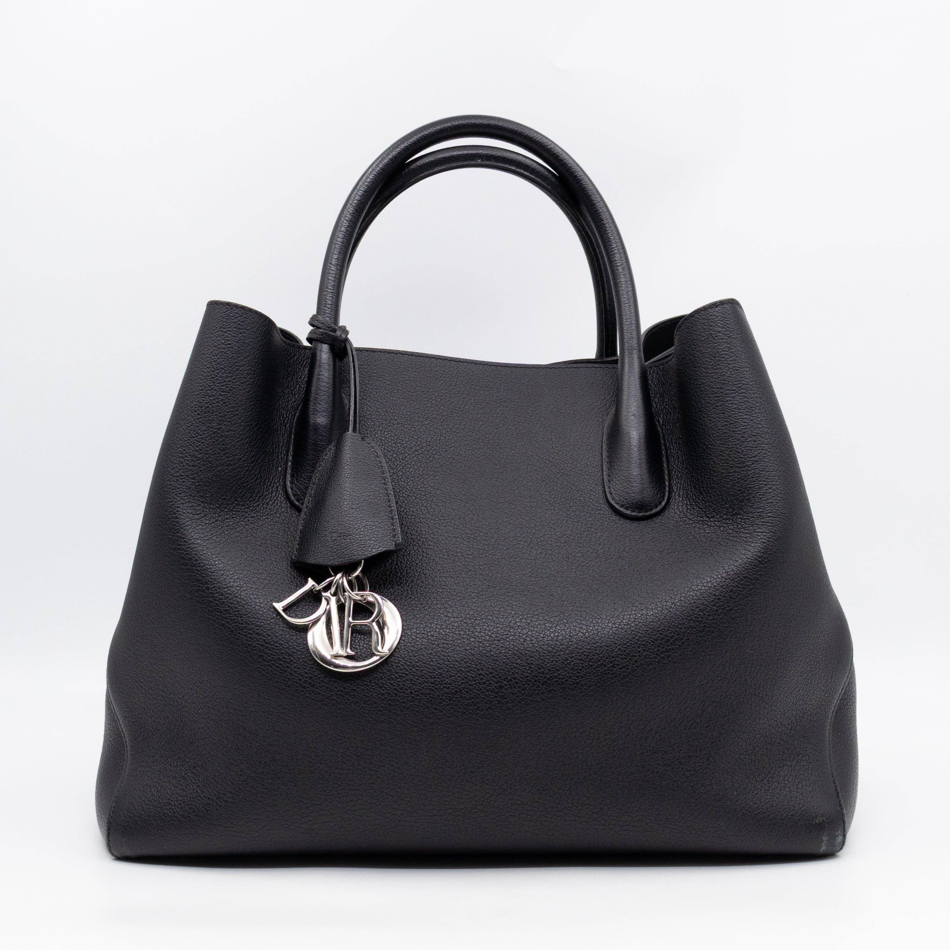 Open Bar Bag Black Leather