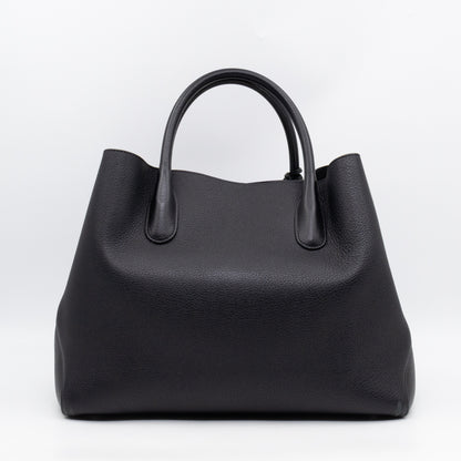 Open Bar Bag Black Leather