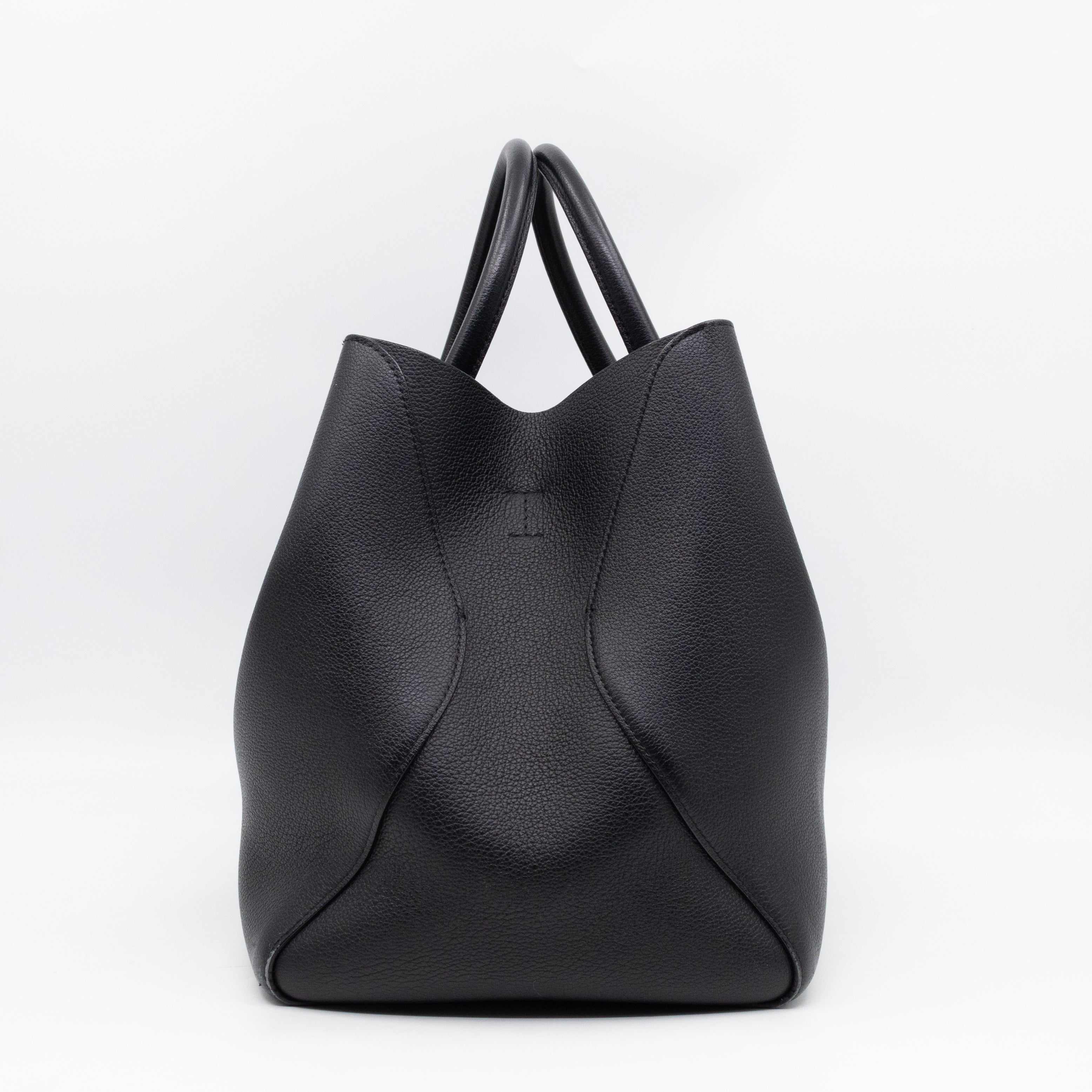 Open Bar Bag Black Leather