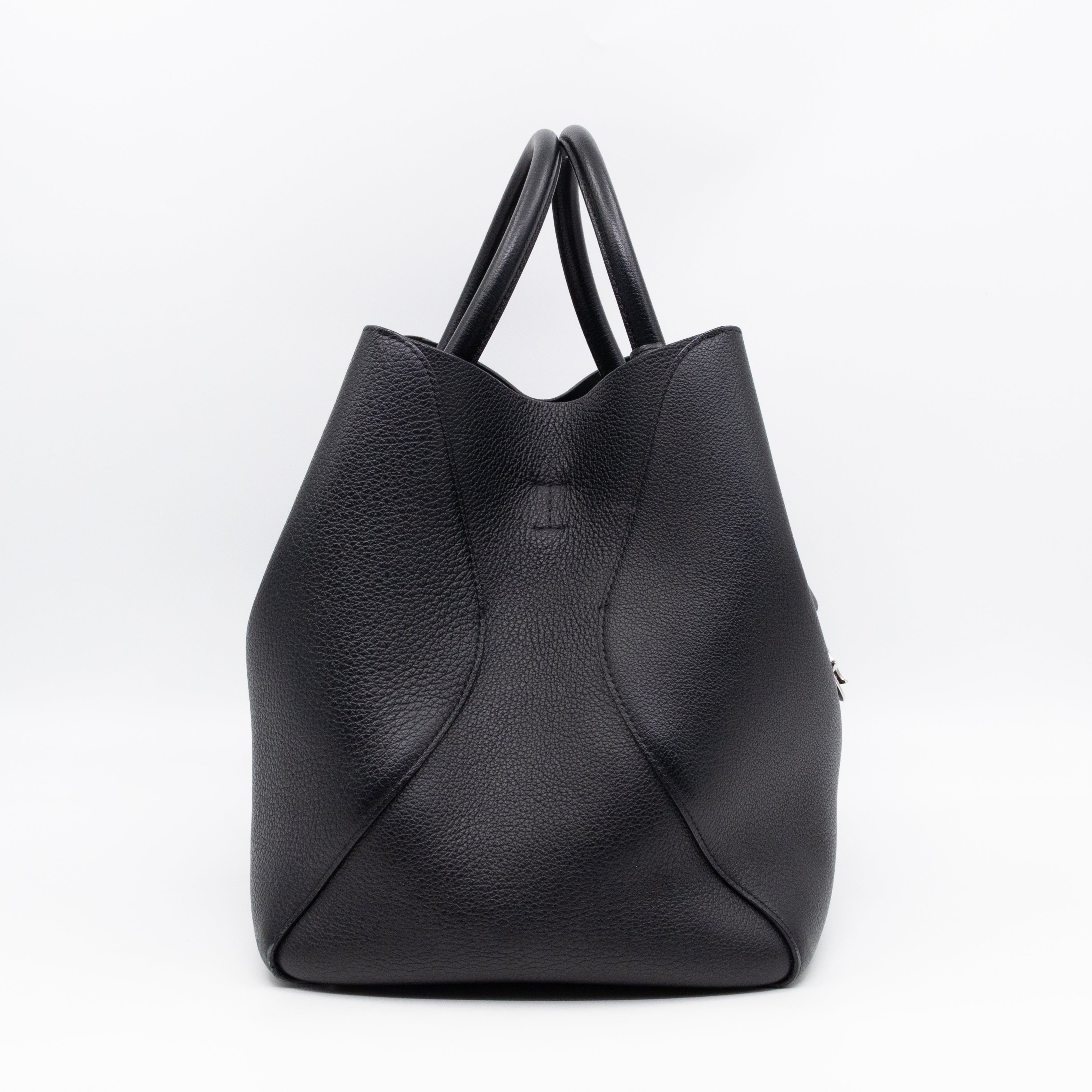 Open Bar Bag Black Leather
