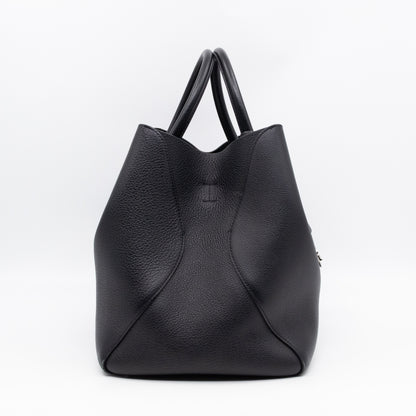 Open Bar Bag Black Leather