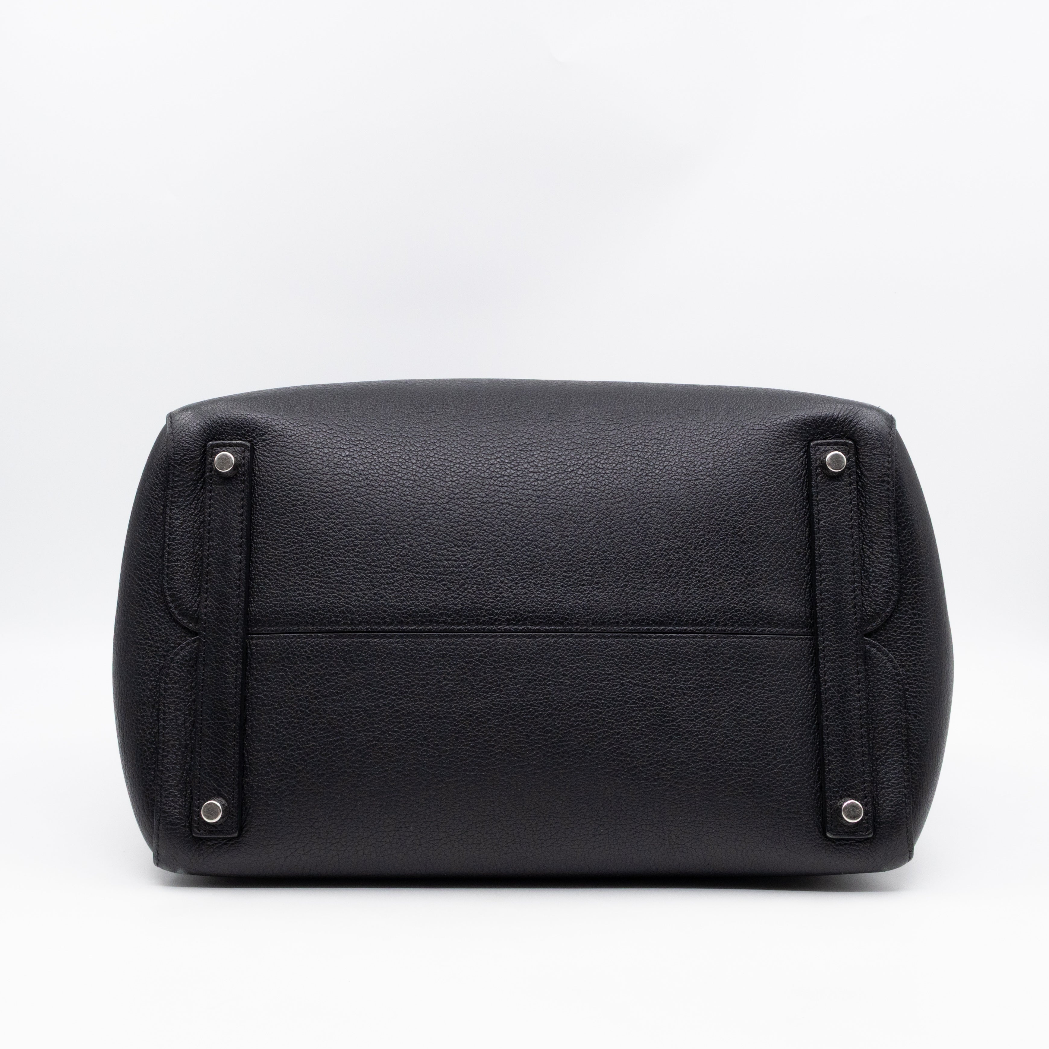 Open Bar Bag Black Leather