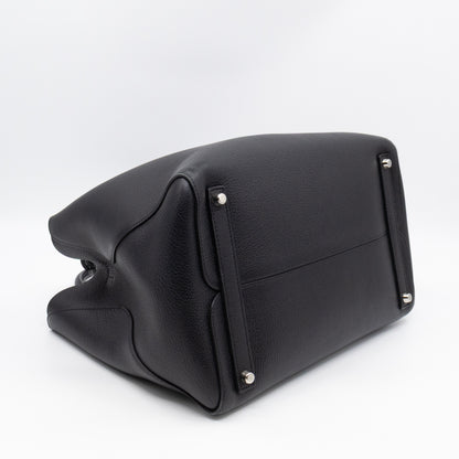 Open Bar Bag Black Leather