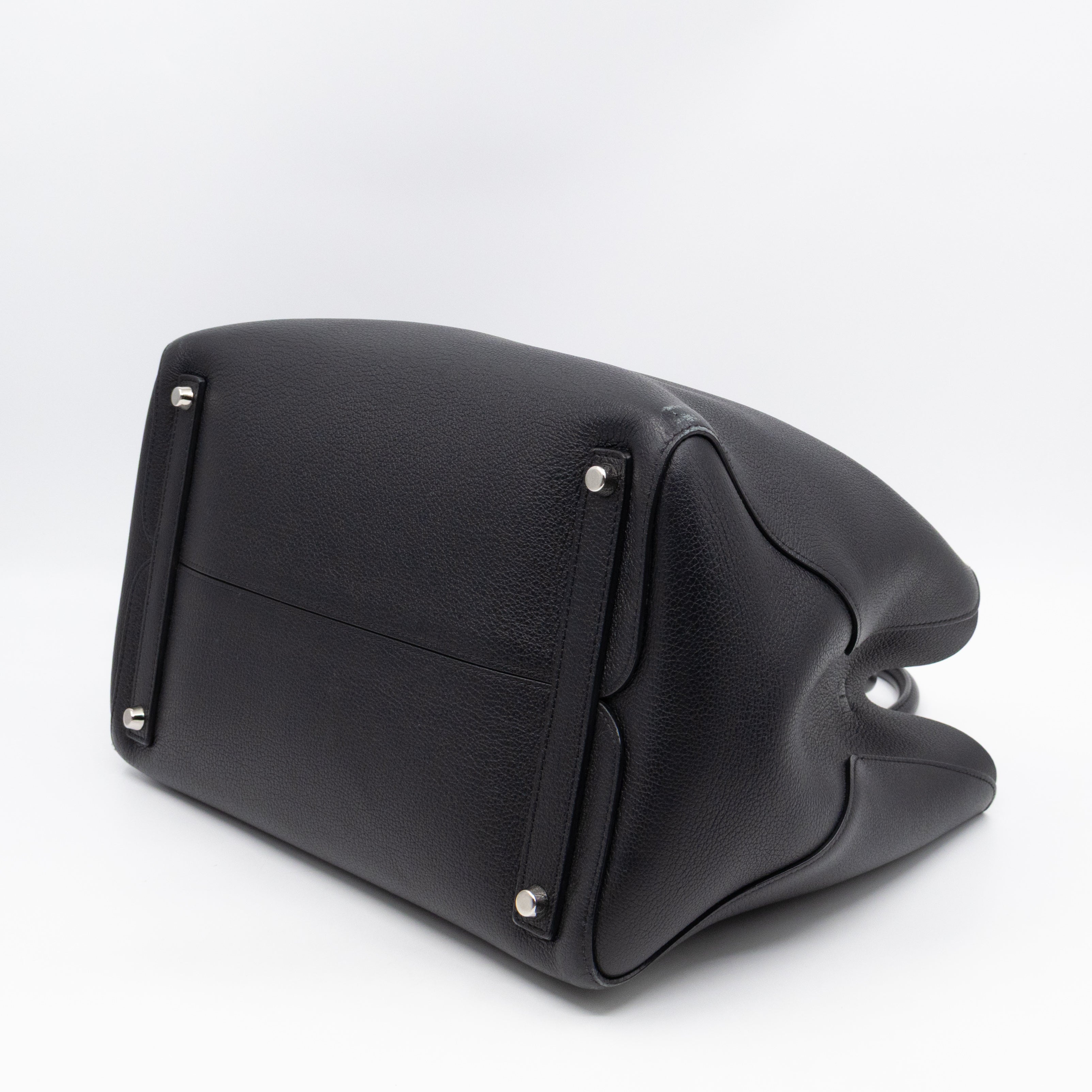 Open Bar Bag Black Leather