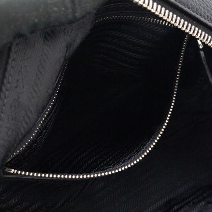 Canapa Bauletto Bag Black Logo Embossed Leather
