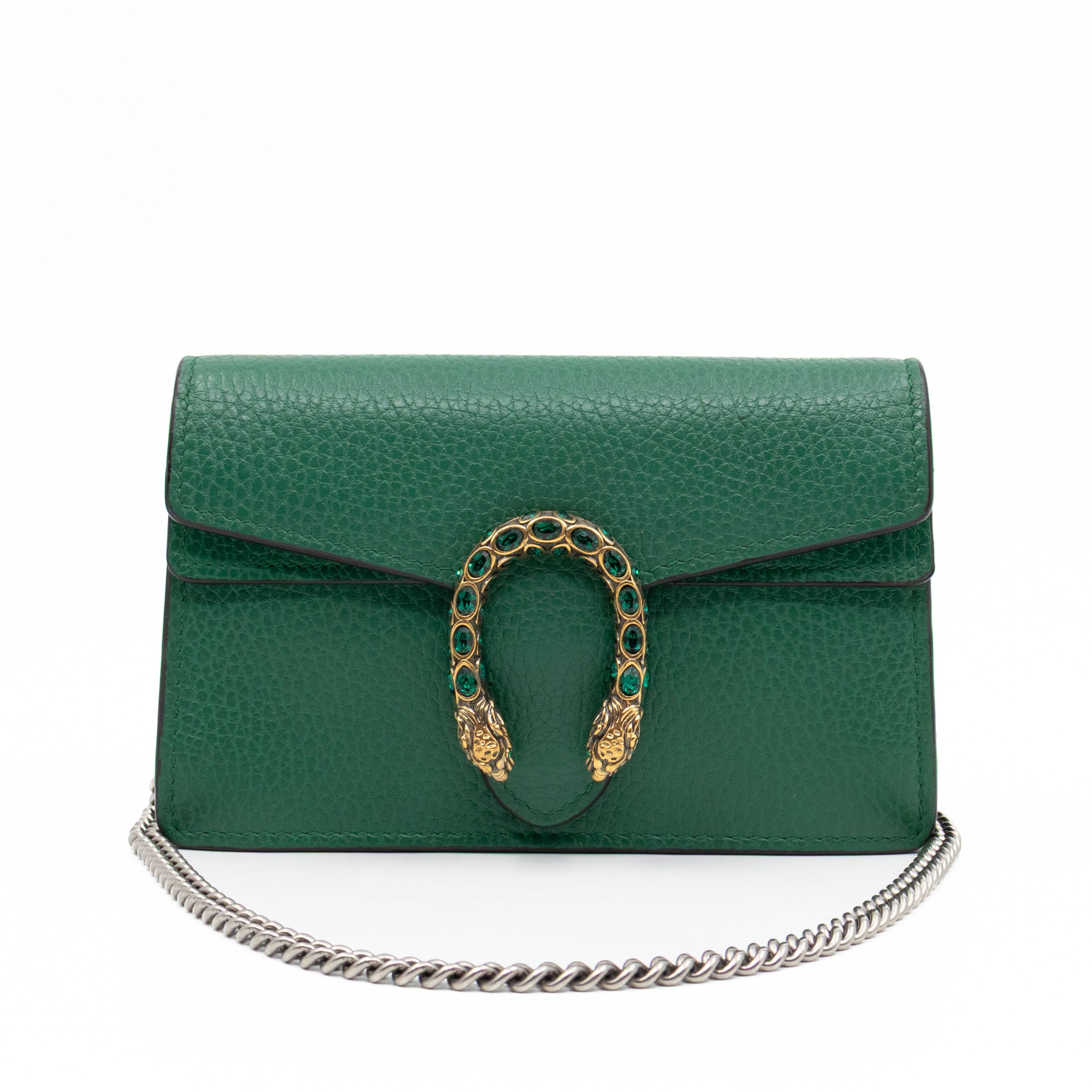 Dionysus Super Mini Green Leather