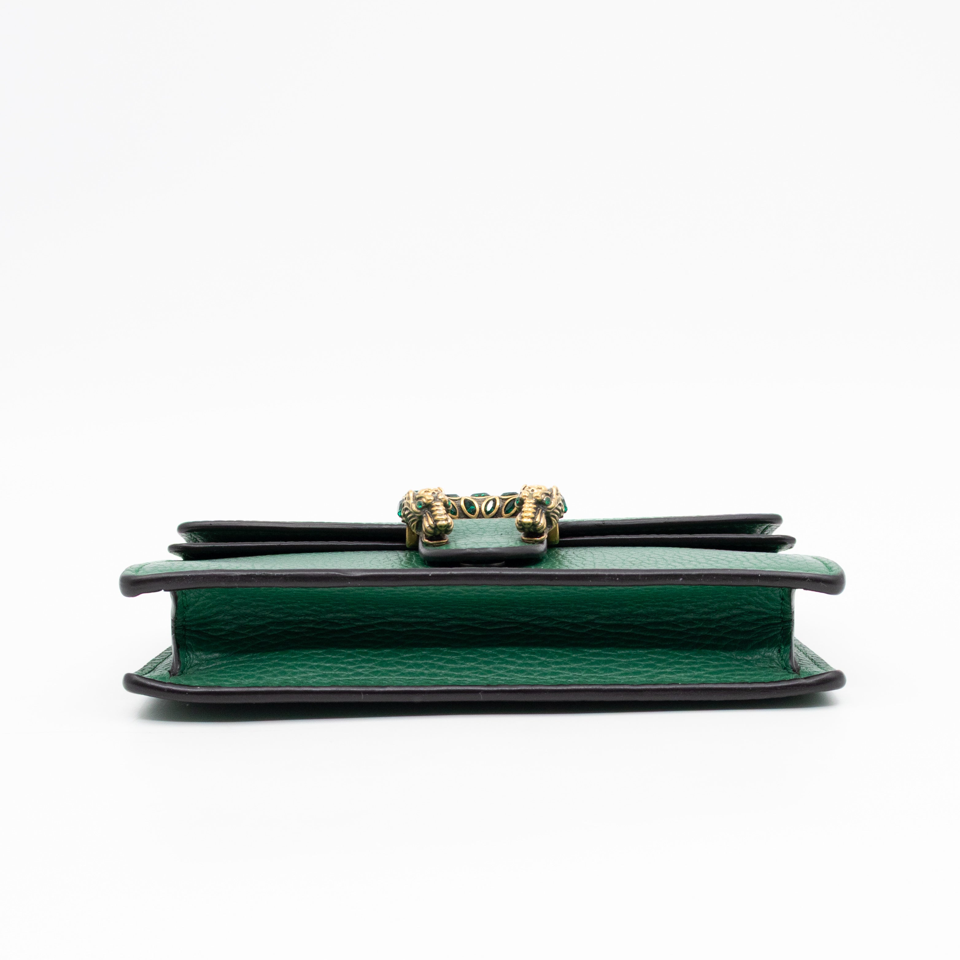 Dionysus Super Mini Green Leather