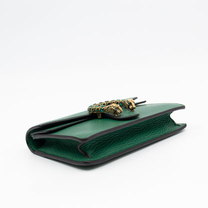 Dionysus Super Mini Green Leather