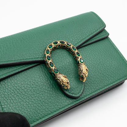Dionysus Super Mini Green Leather