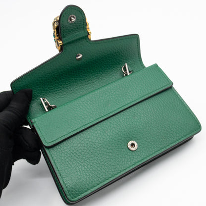 Dionysus Super Mini Green Leather
