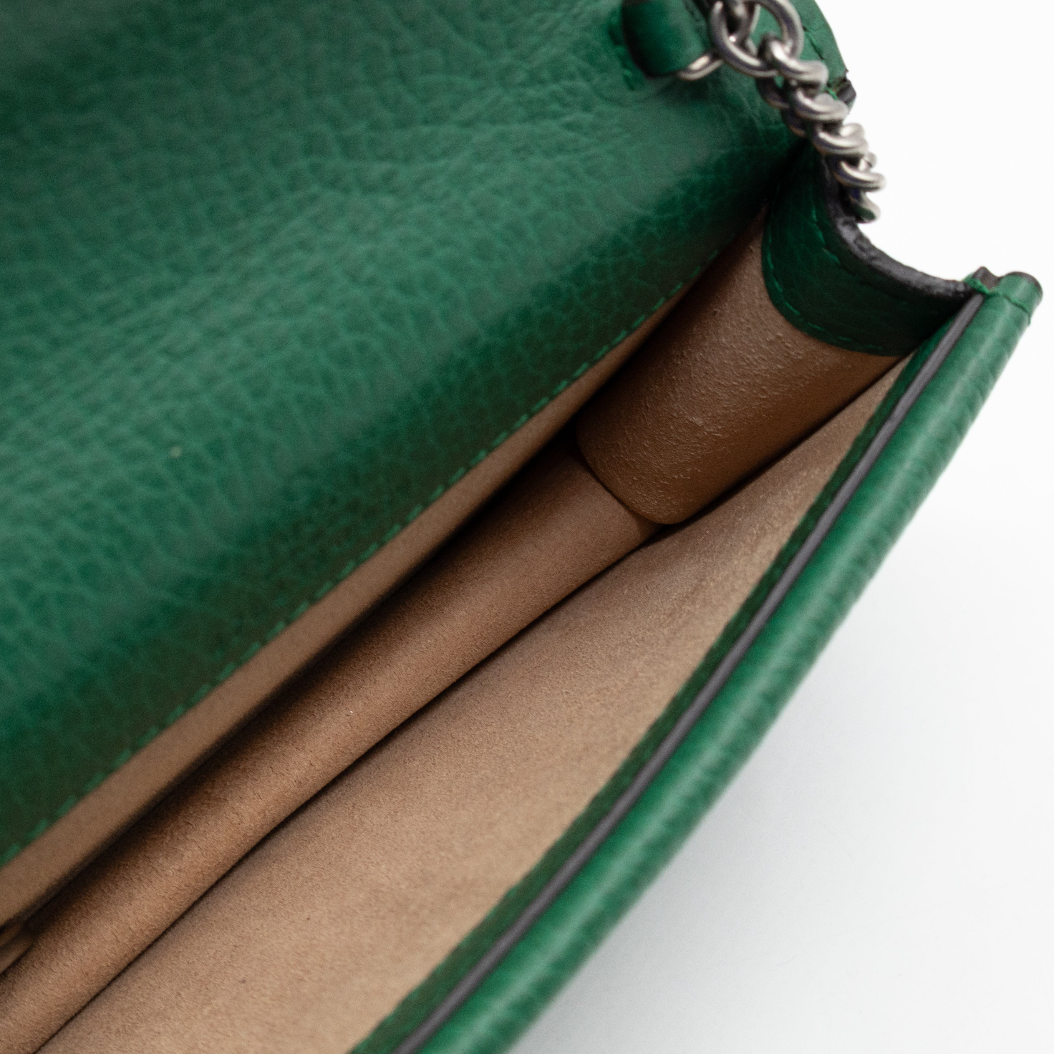 Dionysus Super Mini Green Leather