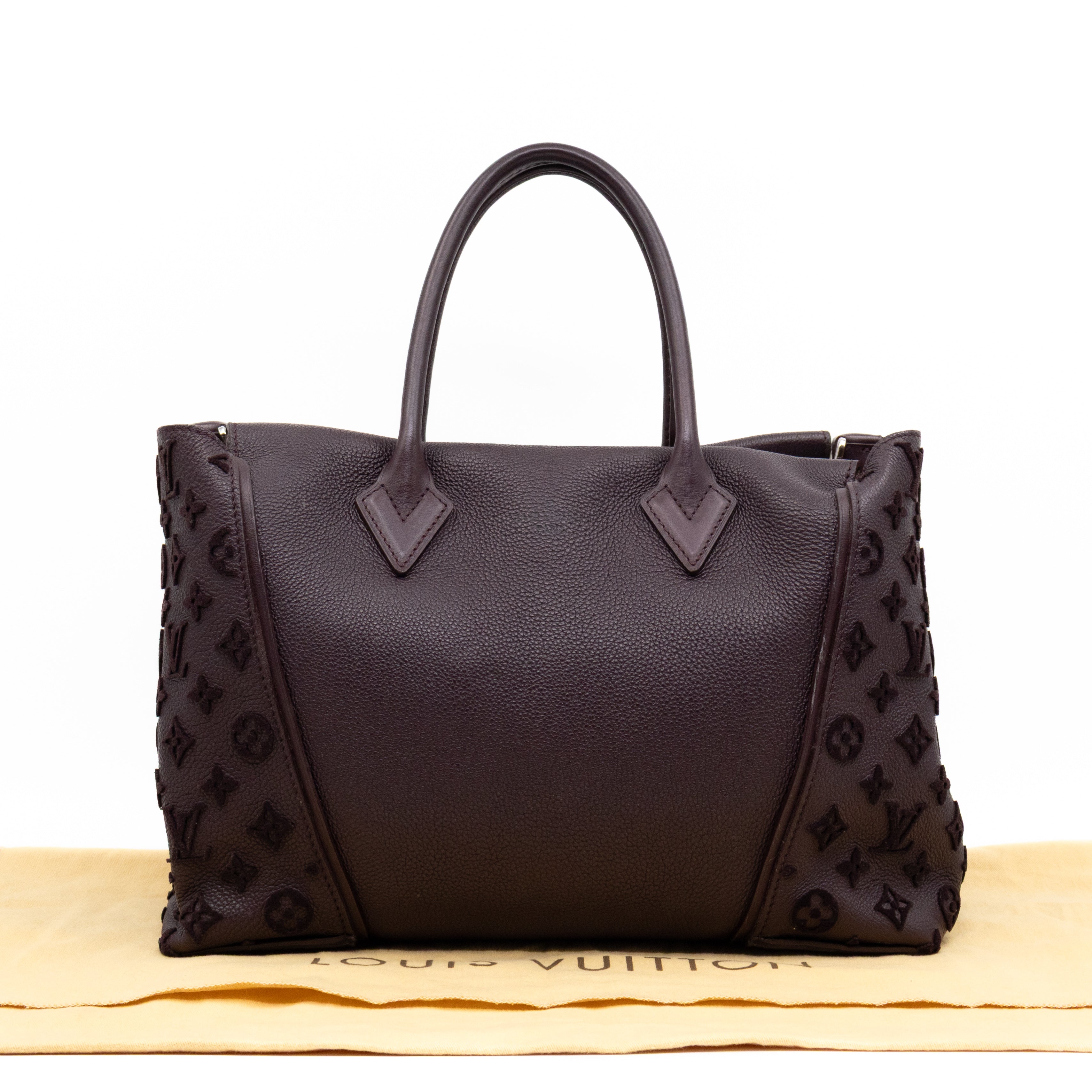 W Tote Bag Quetsche Veau Cachemire Leather