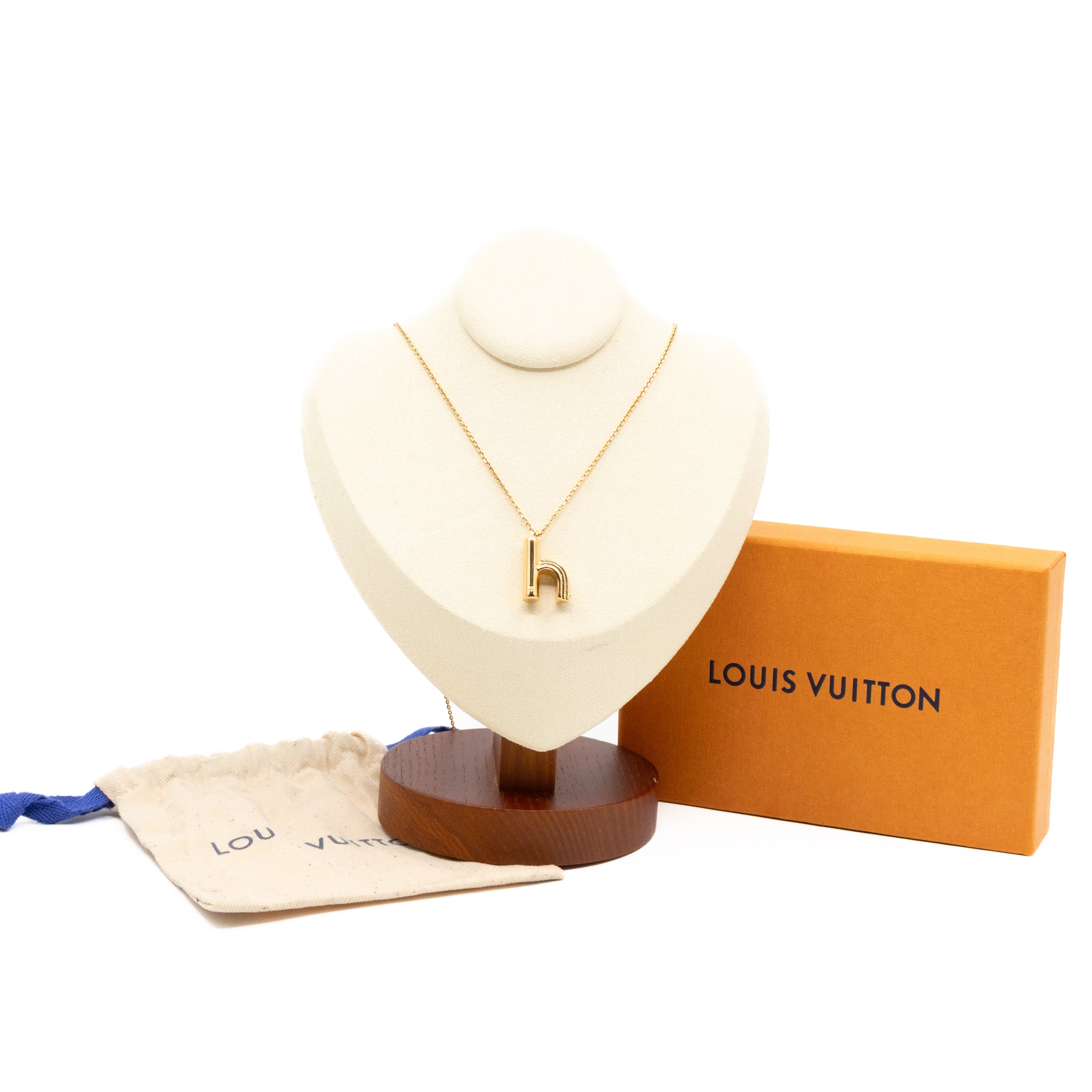 LV & Me Necklace "h" Pendant Gold