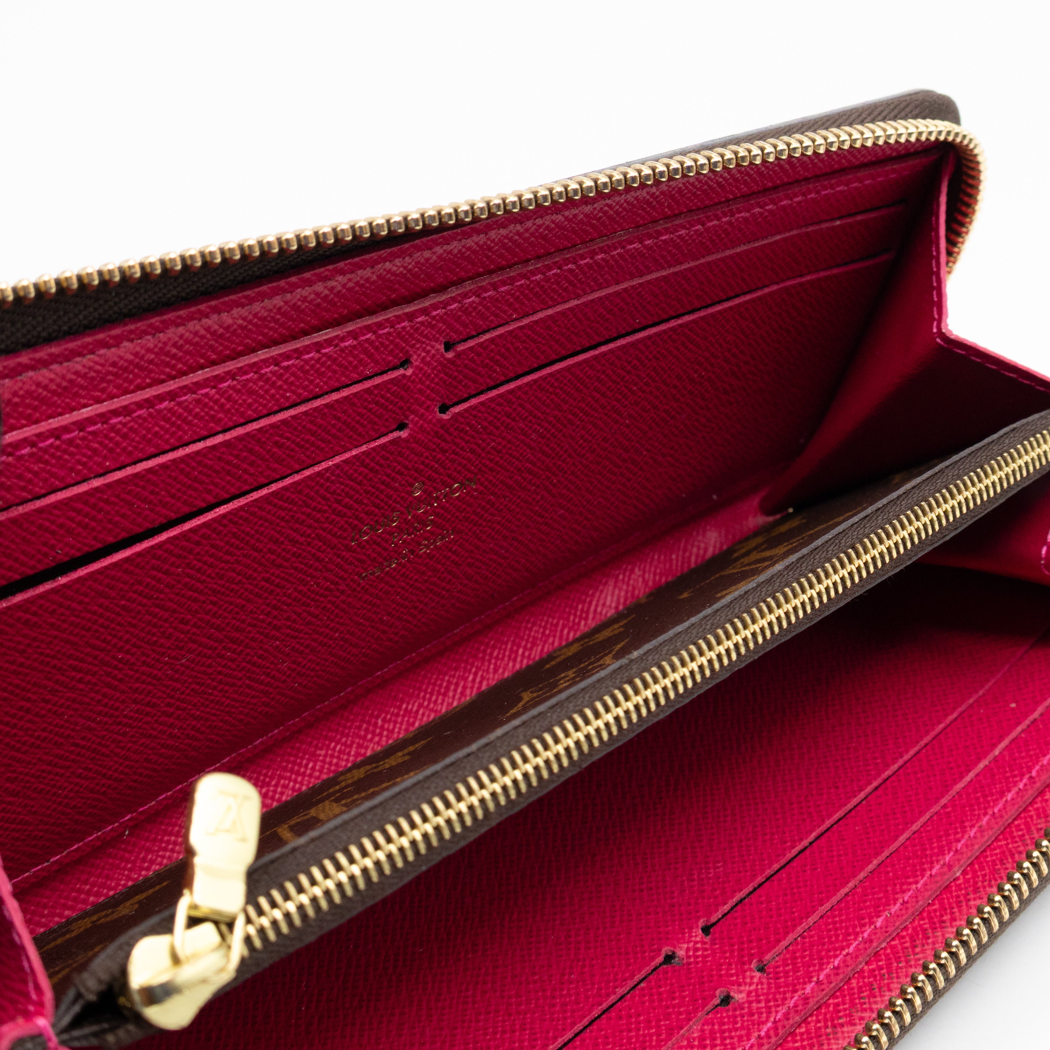 Clemence Wallet Monogram Fuchsia