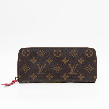 Clemence Wallet Monogram Fuchsia