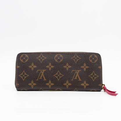 Clemence Wallet Monogram Fuchsia