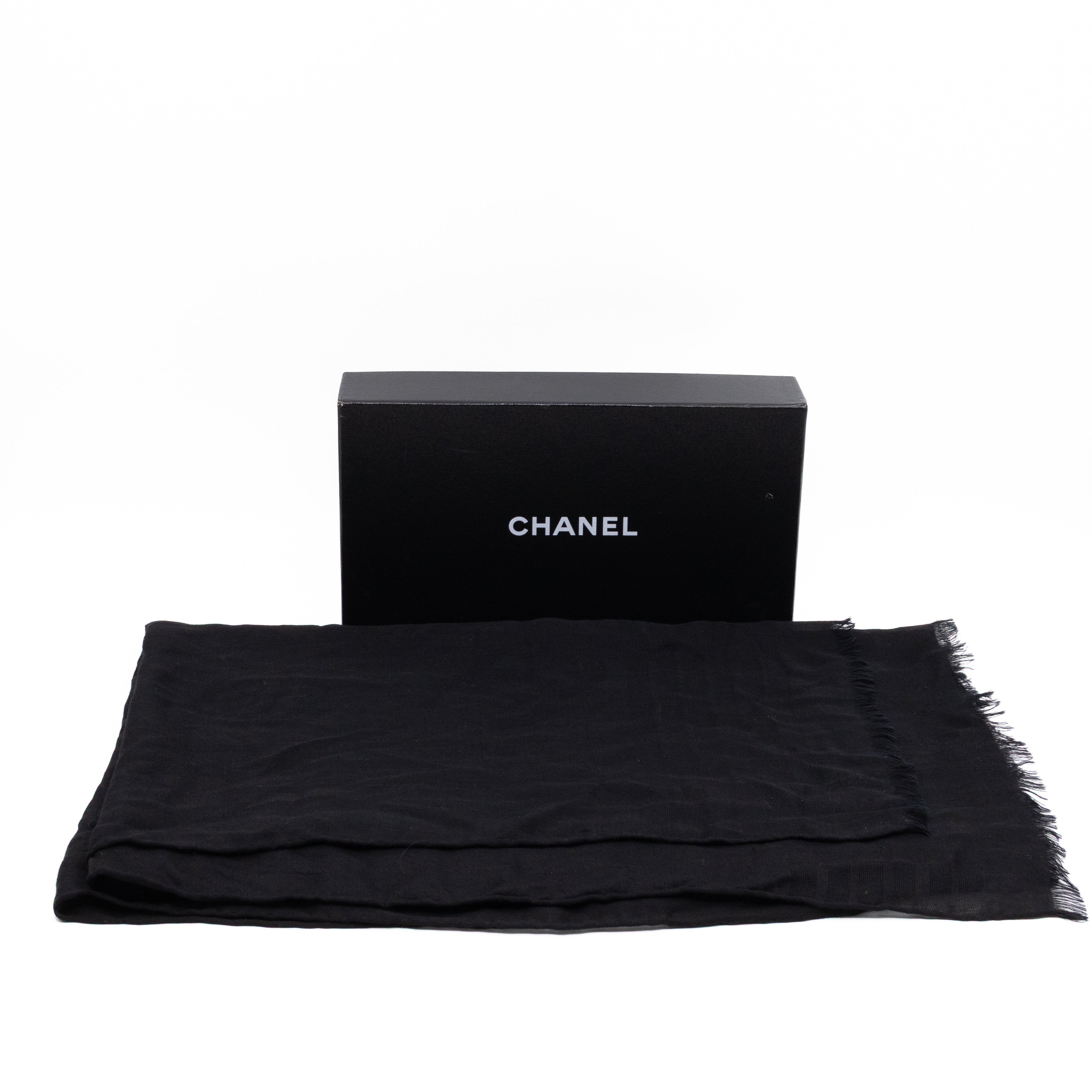 CC Camellia Fringe Cashmere Silk Scarf