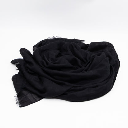 CC Camellia Fringe Cashmere Silk Scarf