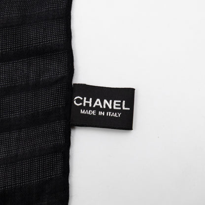 CC Camellia Fringe Cashmere Silk Scarf
