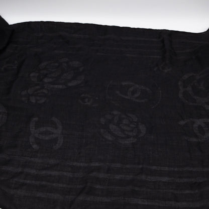CC Camellia Fringe Cashmere Silk Scarf