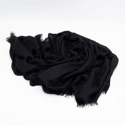 CC Camellia Fringe Cashmere Silk Scarf