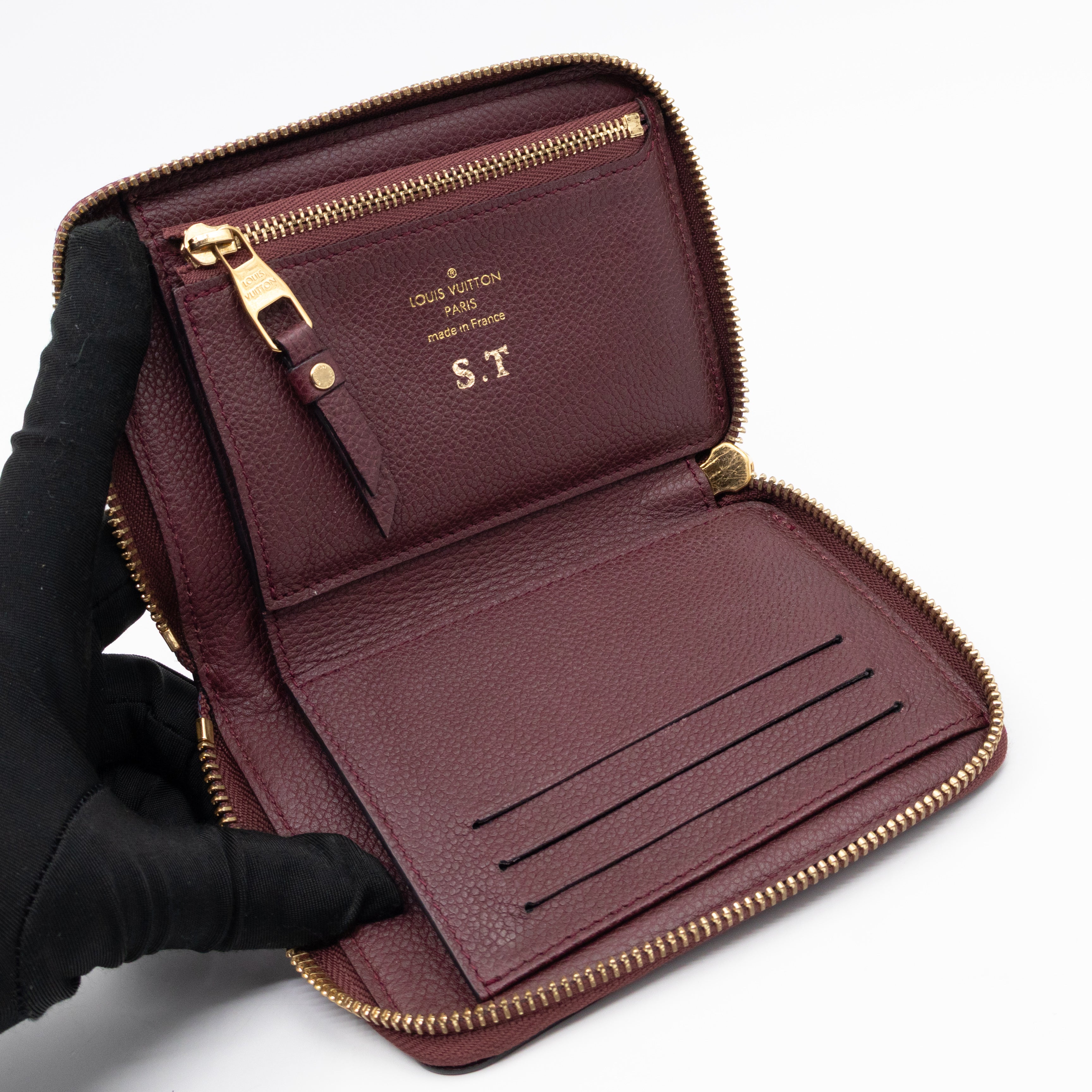 Secret Compact Wallet Burgundy Monogram Empreinte