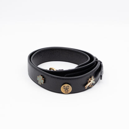 Lady Dior Small My ABCDior Black Cannage Crinkled Patent Leather