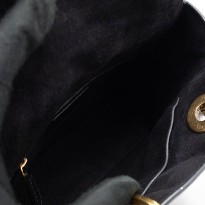 Lady Dior Small My ABCDior Black Cannage Crinkled Patent Leather